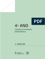 Caderno de Atividades 4º ANO MAT - 4 BIMESTRE PAIC