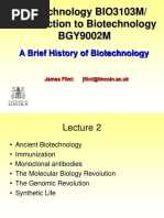 Biotechnology - History of Biotech