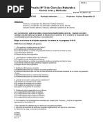 Prueba Química 8 Básico Modelos Atómicos NSP