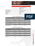 Student Aesthetics Workout Plan (Women)
