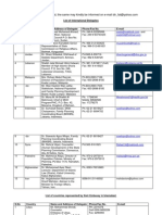 List of Intl Delegates