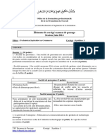 Corrige Examen de Passage Commerce TSC 2014 Synthese 1