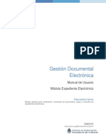 Manual para El SISTEMA GESTION ELECTRONICA DE EXPEDIENTES GED - ADMINISTRACION PUBLICA NACIONAL ARGENTINA AÑO 2017 - EE-2016-07-25