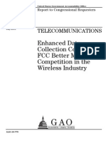 GAO Report - Enhanced Data Collection Could Help FCC Monitor Wireless Industry Issued 08-26-2010