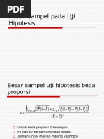 Besar Sampel Pada Uji Hipotesis