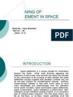 Designing of Settlement in Space: Made By: Tanu Bhandari Roll No.: 38 Class: X-E