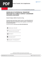 Modeling of Interfacial Transport Processes in A Direct Contact Condenser For Metal Recovery