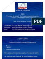 Principios de Cálculo, Diseño y Construcción de Arcos, Cúpulas y Bóvedas de Ladrillo en México, Tesis