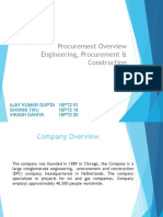 Procurement Overview Engineering, Procurement & Construction