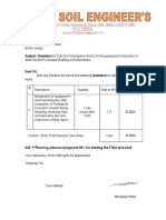 Quatation For Sub Soil Investigation