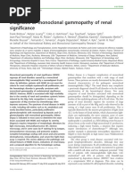 Diagnosis of Monoclonal Gammopathy of Renal