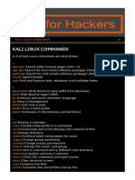 Kali Linux Commands - HTML