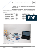 Temperature Dependence of Different Resistors and Diodes With Cobra4