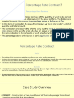 Financial Bid For Percentage Rate Contract