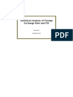 Multiple Linear Regression Analysis On FDI and Foreign Exchange Rate