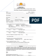 Sri Sri Yoga Registration Form