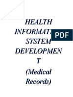 Health Information System Developmen T (Medical Records)