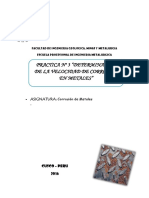 Determinación de La Velocidad en La Corrosión