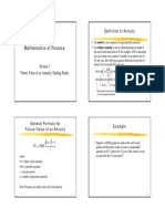 Mathematics of Finance Mathematics of Finance