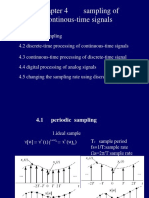 Sampling of Continous-Time Signals