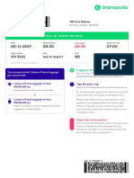 Transavia Boardingpass Sint Niklaas HV5131 22-11-2017