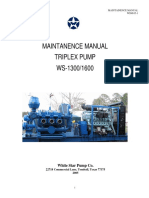 Maintanence Manual Triplex Pump WS-1300/1600: White Star Pump Co