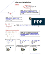 Enchaînement D'opérations (5ème)