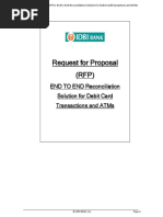 RFP For End To End Reconciliation of Debit Card Transactions and ATMs