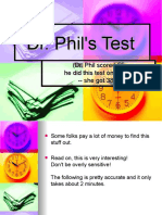 Dr. Phil's Test