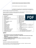 Topic 3 A Practical Study of Some Group II Elements