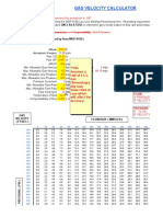 Gas Velocity Calculator