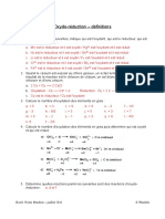 Redox - Exercices - Corrigé