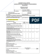 Laboratory Report Coverpage 50