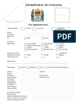 Visa Application Form Tanzania