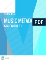 Music Metadata Style Guide (Classical)