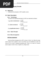 8 Jfet Amplifying Circuits: 8.1 Objectives