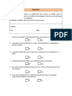 ENCUESTA de Estudio de Mercado