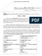 Prueba Cuarta Unidad Leyendas Mitos y Texto Informativo