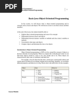 Basic Java Object Oriented Programming