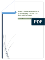 Women's Political Representation in Local Government Institutes: 25% Quota and Way Forward