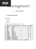 Formato de Evaluación de La Conciencia Fonológica