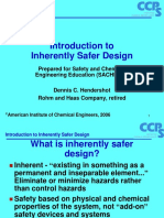 Introduction To Inherently Safer Design: Prepared For Safety and Chemical Engineering Education (SACHE) by