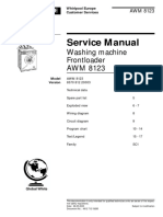 Service Manual: Washing Machine Frontloader AWM 8123