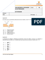 Lista 01 - Soldagem - Resol