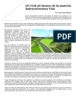 Uso de AutoCAD Civil 3D Dentro de La Materia de Infraestructura Vial