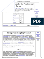 Coupling Constants For The Fundamental Forces