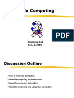 Wearable Computing: Yuanfang Cai Dec. 6, 2000