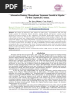 Alternative Banking Channels and Economic Growth in Nigeria: Further Empirical Evidence