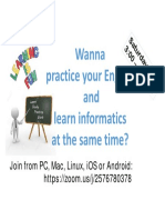 Wanna Practice Your English and Learn Informatics at The Same Time?