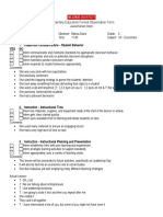 Elementary Education Formal Observation Form